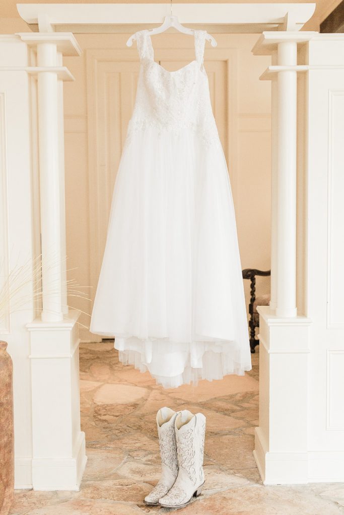 Texas Wedding Dress and Boots 