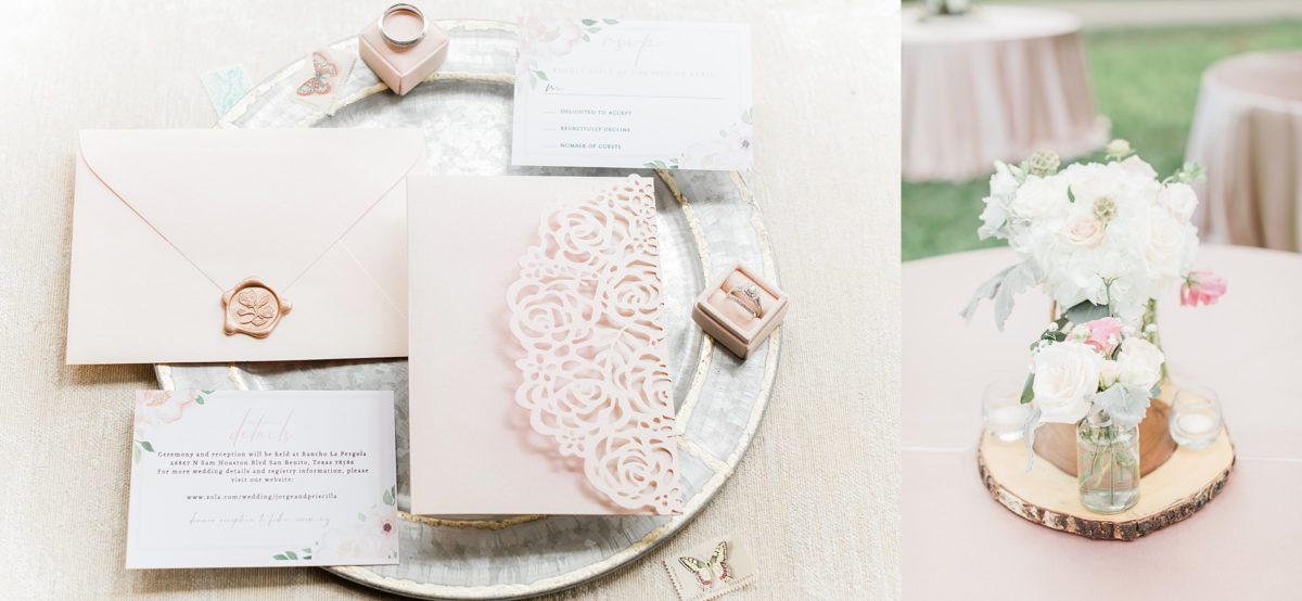 Blush Wedding invitations, Texas Weddings, Anna Kay Photography, Wedding Photographer