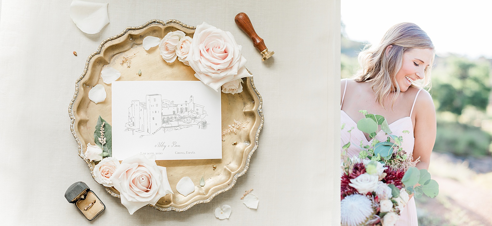 Wedding Inspiration with roses and gold