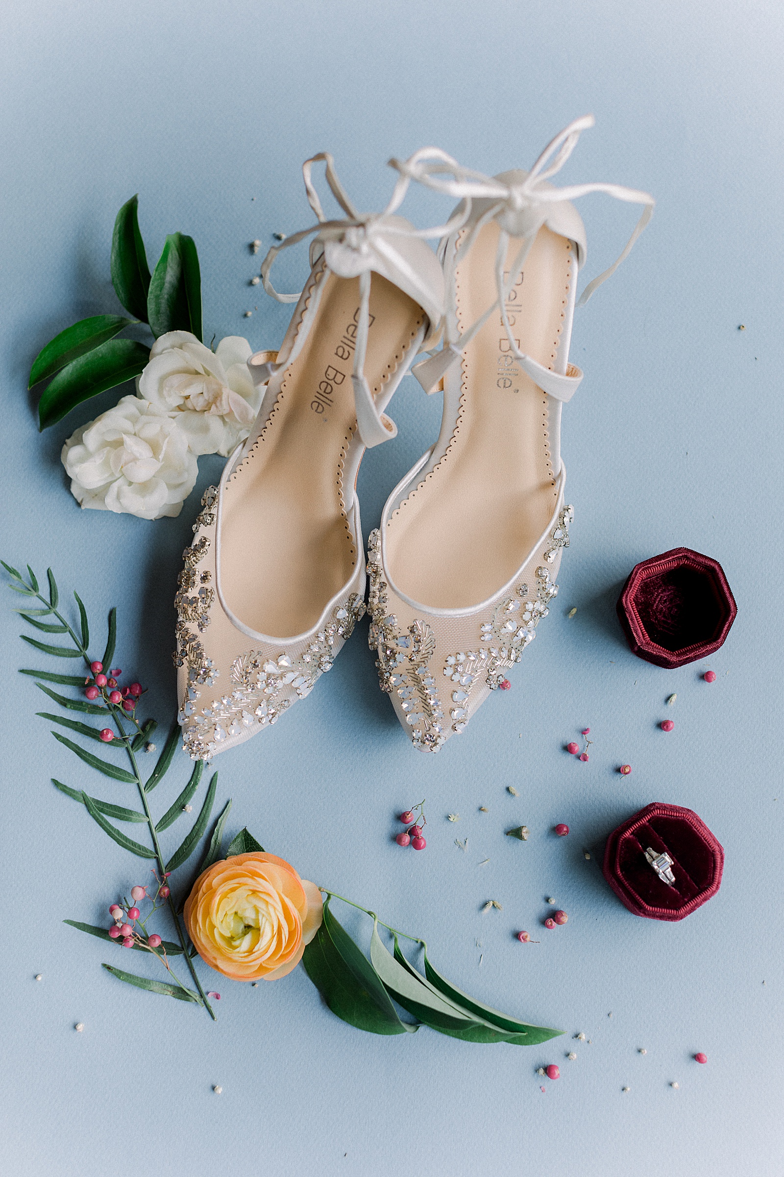 Bella Belle Shoes Flat Lay and Ring Designs