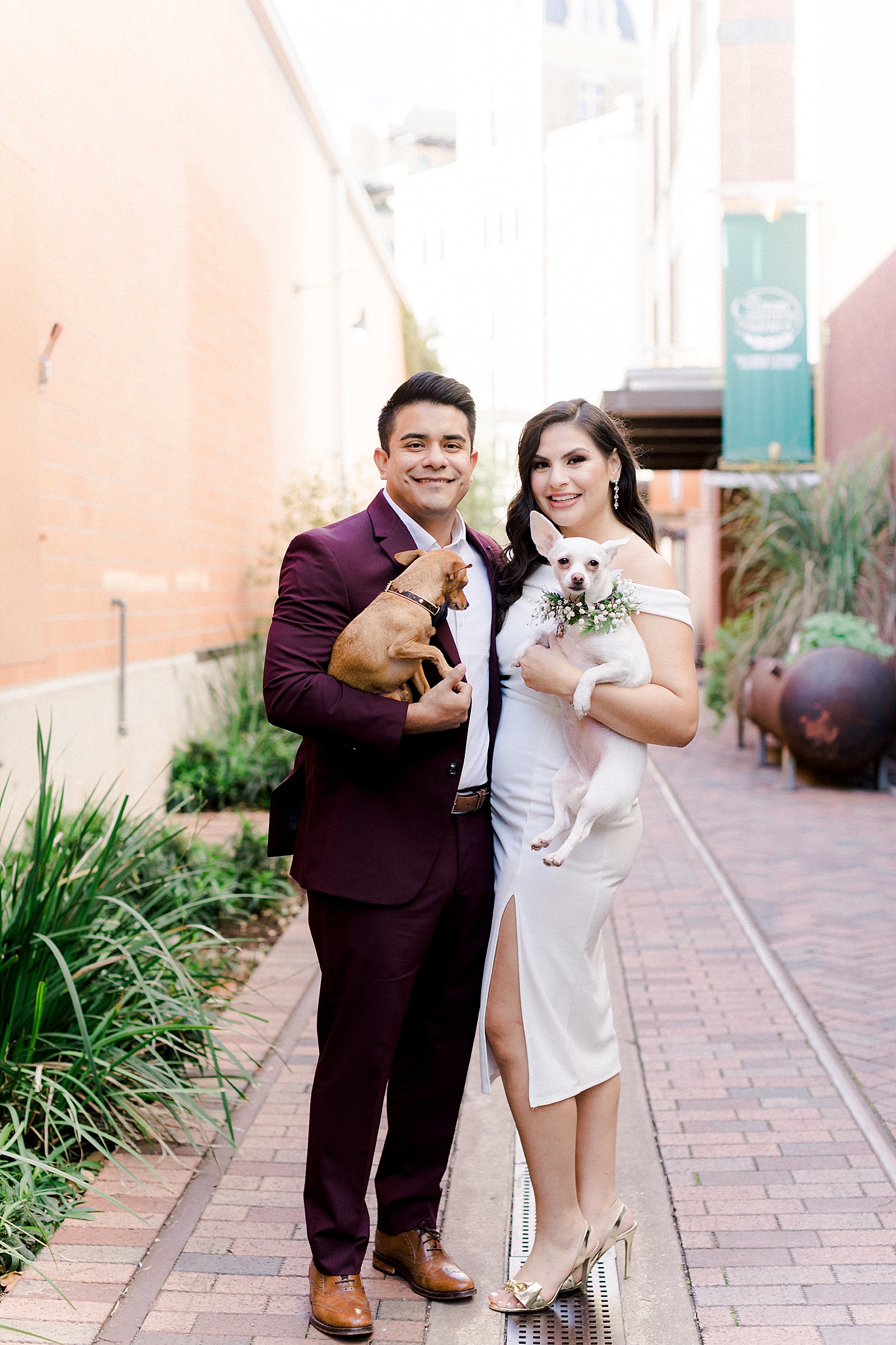 Engagement Session with Cute Puppies