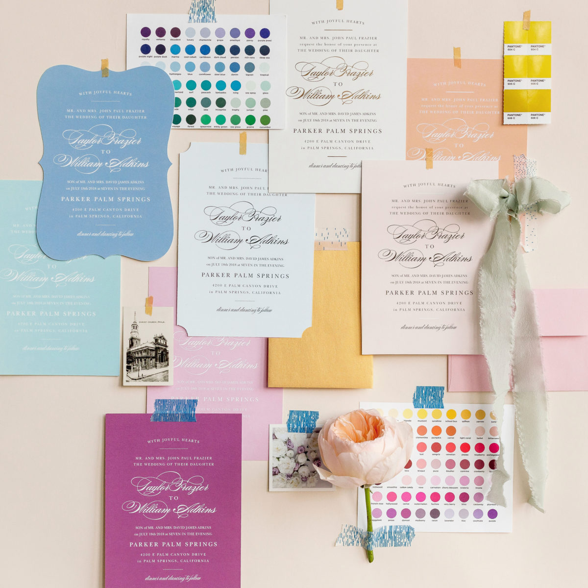 Colorful Save The Dates for Weddings
