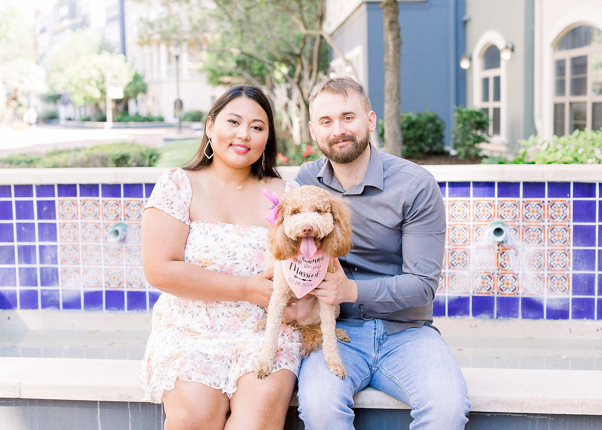 Puppy at Engagement Session in Austin, San Antonio Photographer