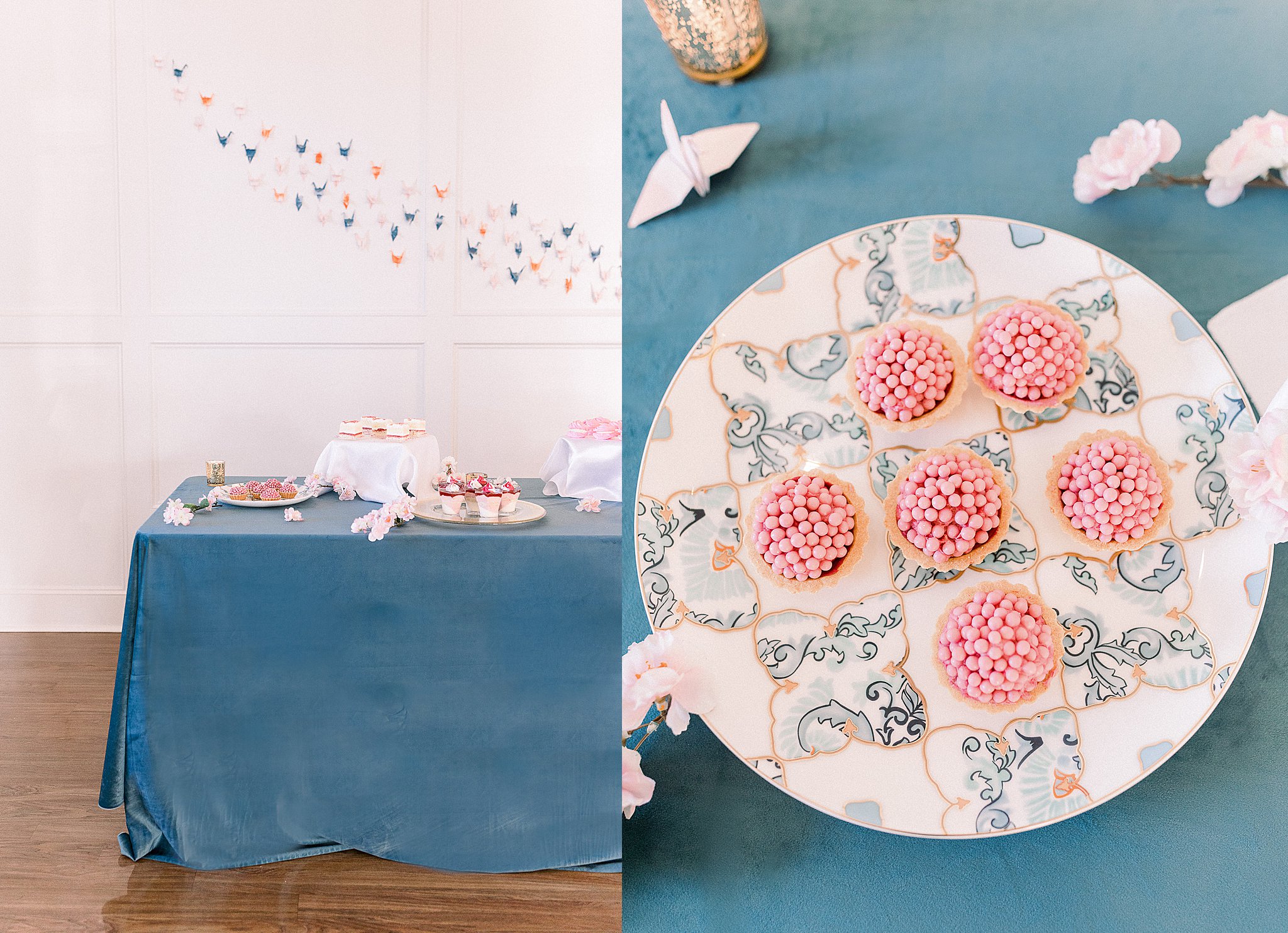 Paper Cranes Wedding Reception Decor, Kendall Point, Anna Kay Photography