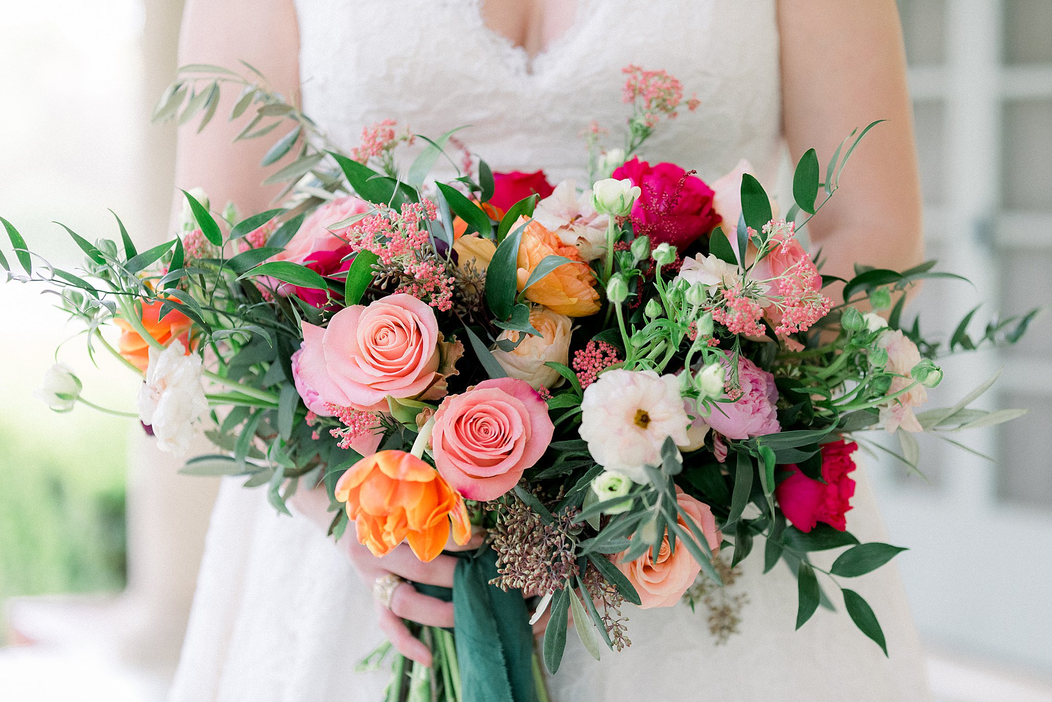 Bright Wedding Bouquet with Luxury Florals, Anna Kay Photography, Austin Wedding Photographer