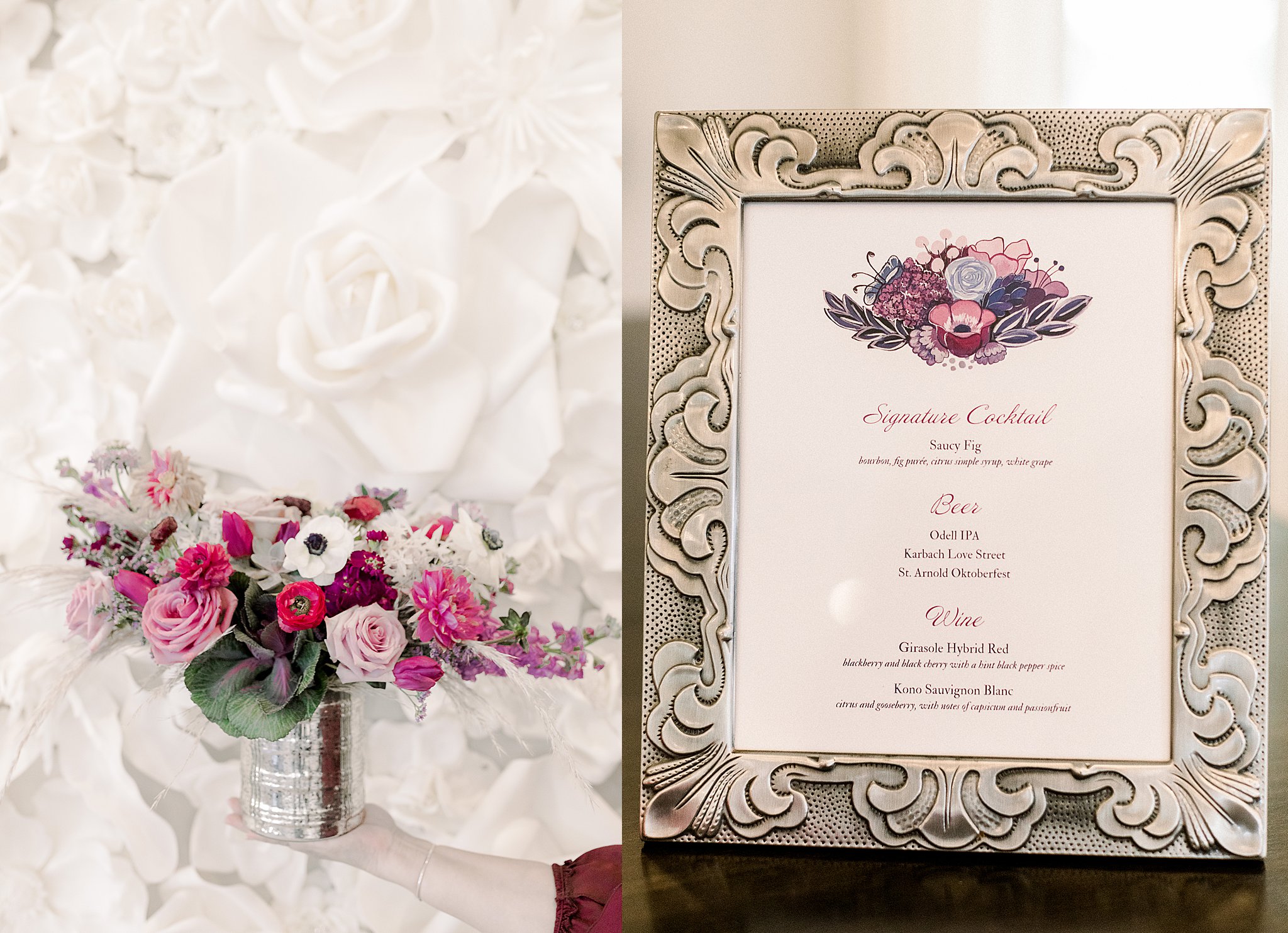Navy and Purple Wedding Inspiration and Signage